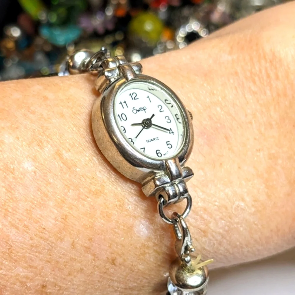 Vintage 3 Swap & Geneva Watches with 24‎ Interchangeable  Fashion Watch Bands